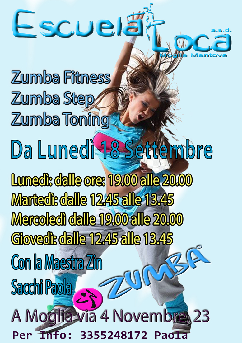Zumba Fitness  Step e Toning da Lunedì 18 Settembre